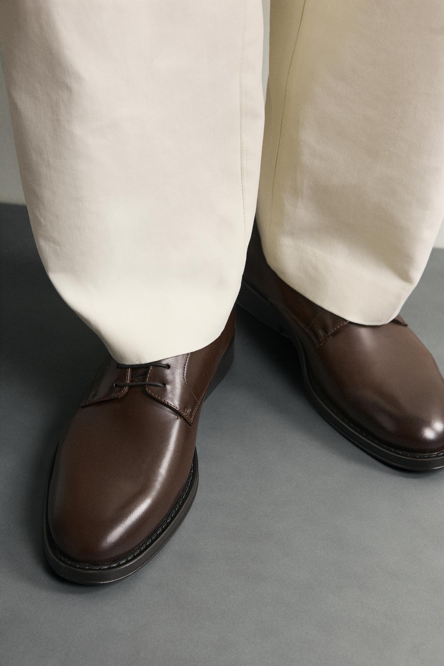 Мужские туфли Zara Dress Shoes, цвет: Коричневый — фото 3