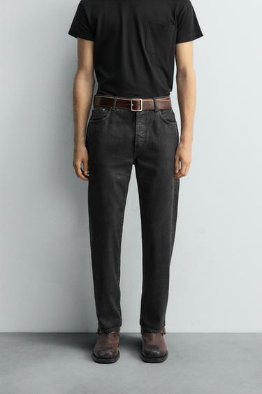 JEANS STRAIGHT ANKLE FIT LIMITED EDITION - Negro de Zara