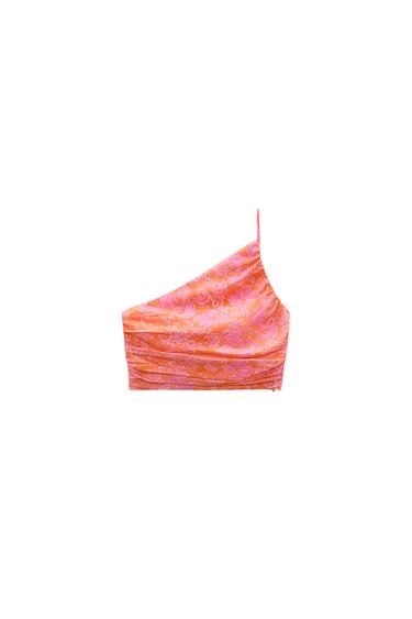 LINEN BLEND CROP TOP