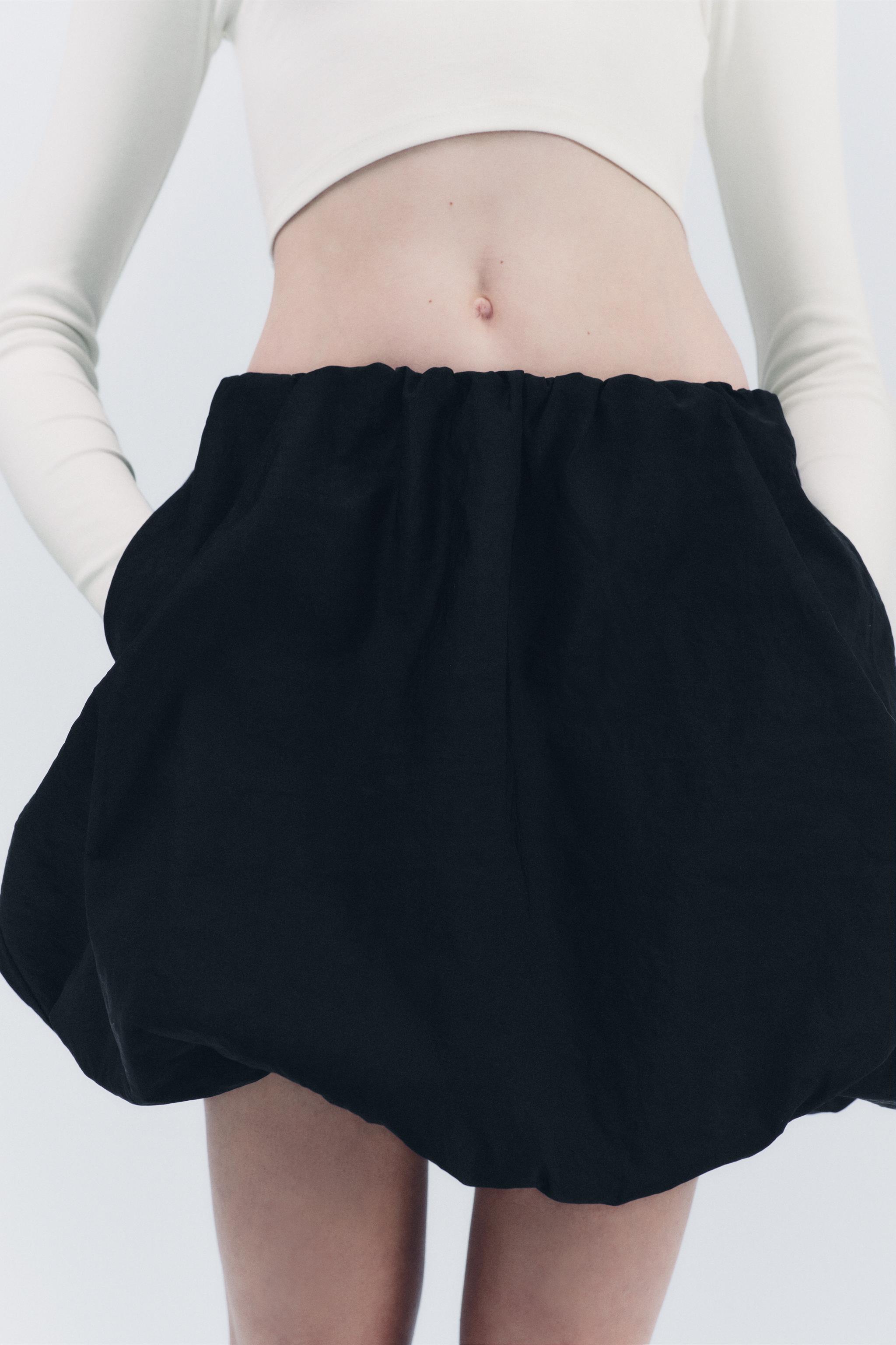 BALLOON MINI SKIRT - Black | ZARA Canada