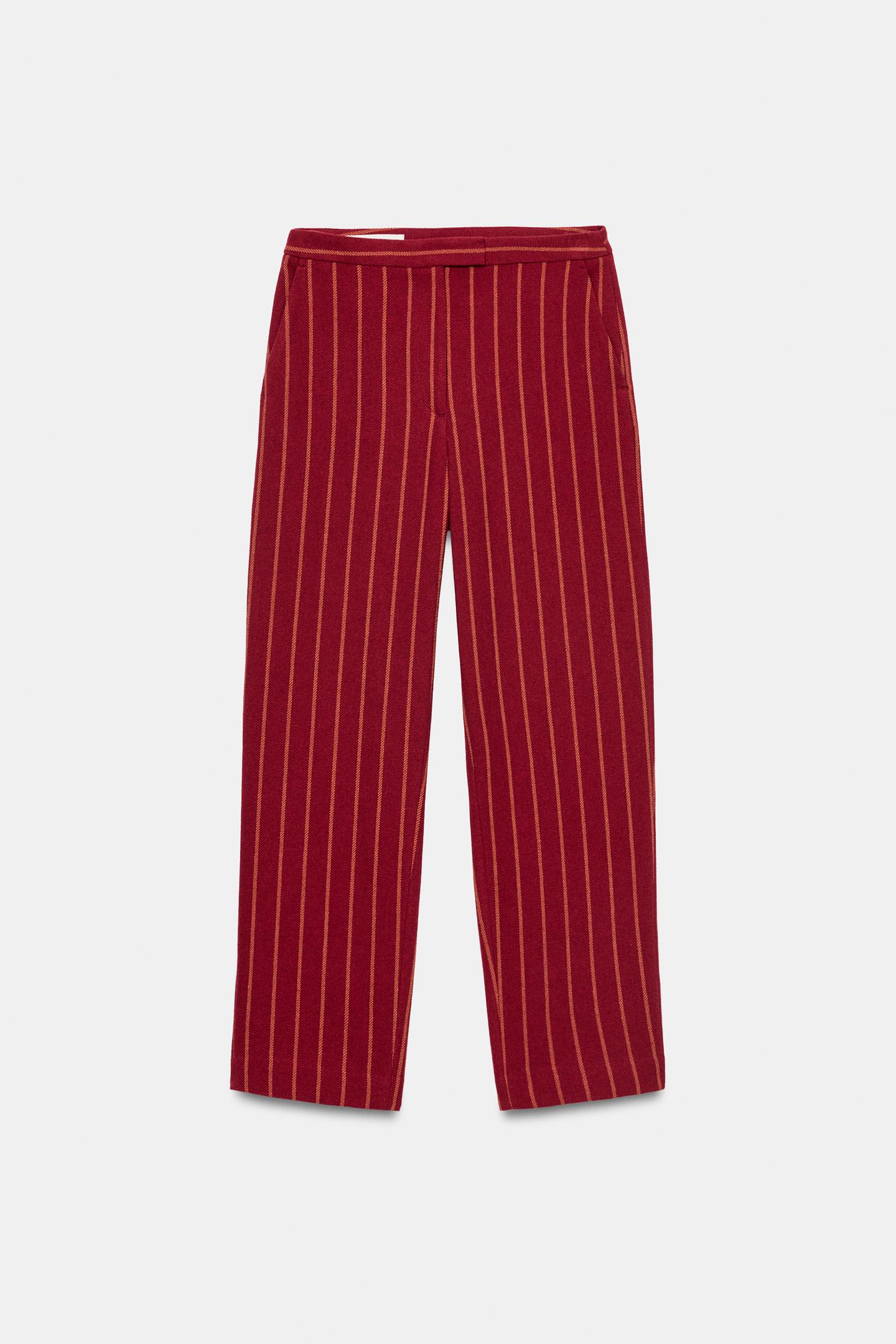 Брюки Zara Striped Straight-Leg — фото 6