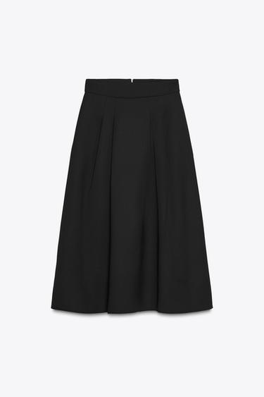 LAYERED MIDI SKIRT - Black by Zara - Image 6