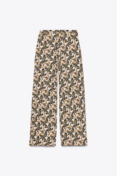WIDE PRINTED TROUSERS - Multicoloured by Zara - Image 5