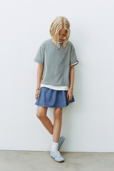 SKATER BERMUDA SKORT - Blue by Zara