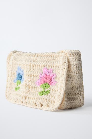 SAC BANDOULIÈRE CROCHET FLEURS - Blanc écru de Zara - Image 2