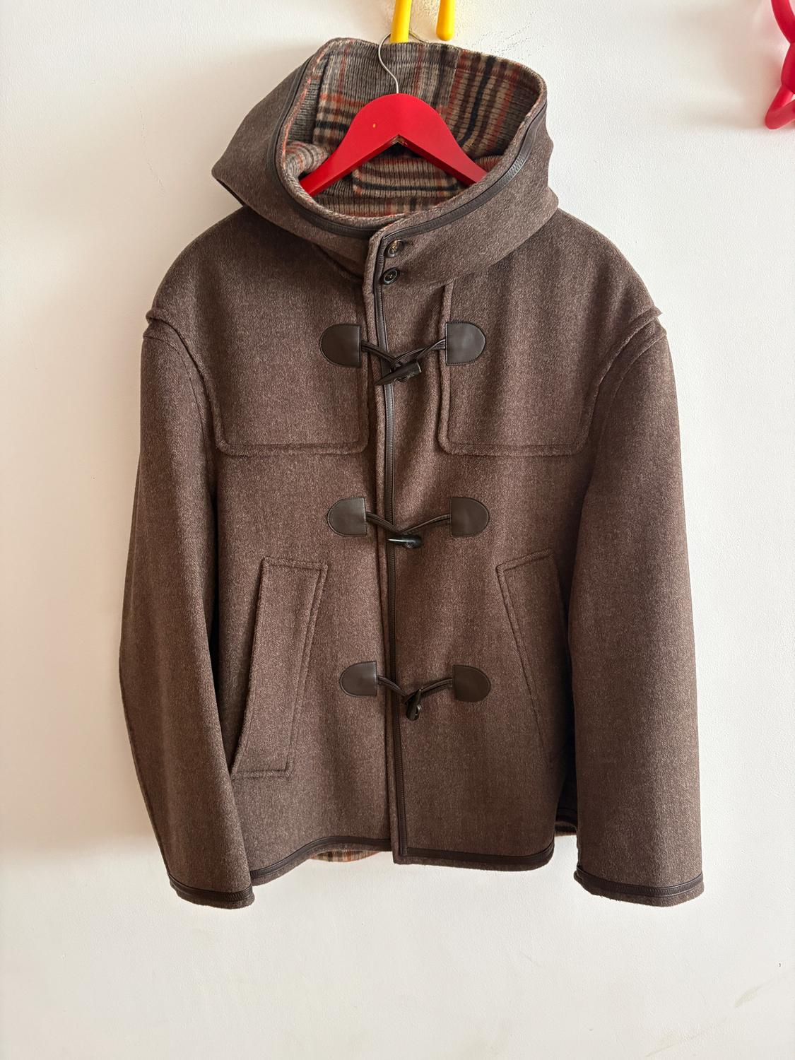 LIMITED EDITION CHECK WOOL CONTRAST THREE-QUARTER-LENGTH COAT - Image 2