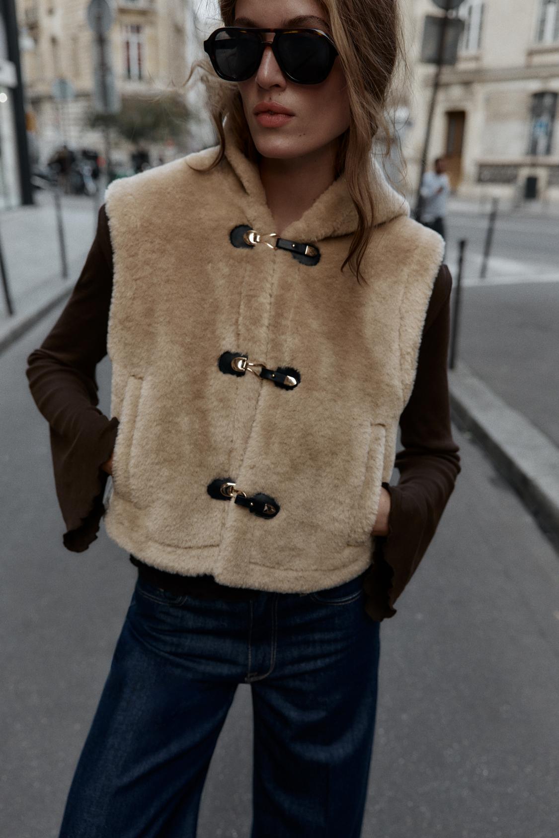 SHEARLING TOGGLE VEST