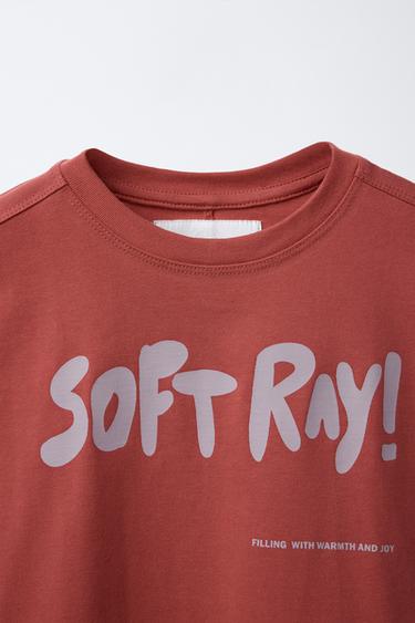 SLOGAN PRINT T-SHIRT - Red by Zara - Image 2