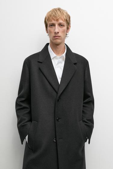 100% wool coat with lapel collar — Anthracite Gray 2