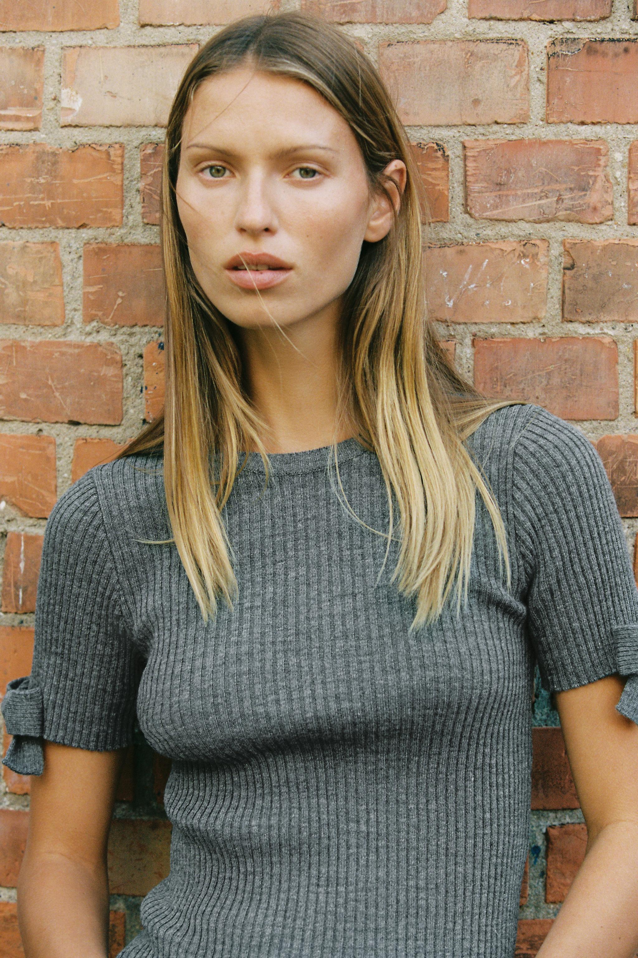 なむ CABLE KNIT ZIP SWEATER - Ecru | ZARA United States