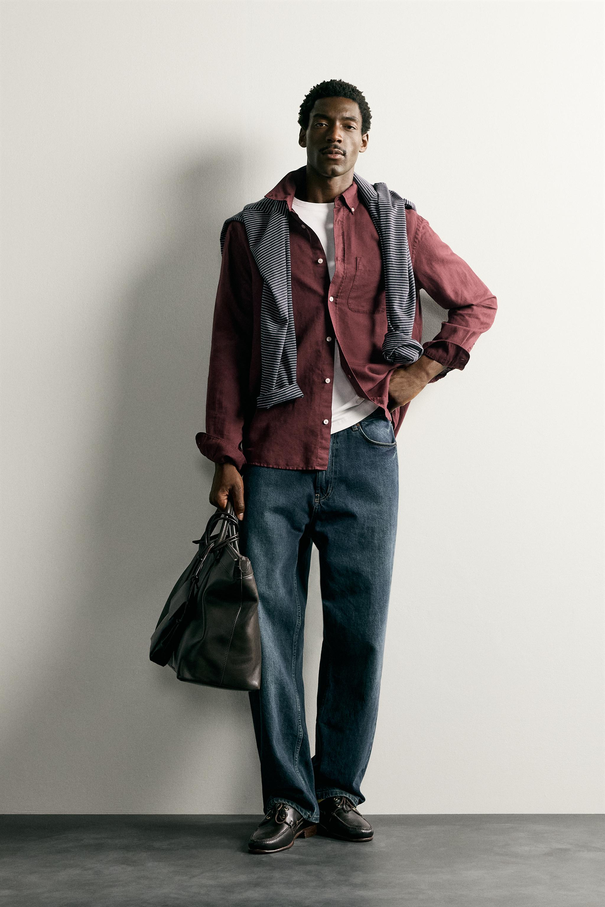 LINEN COTTON BLEND SHIRT