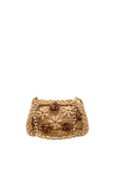FLORAL BRAIDED SHOULDER BAG