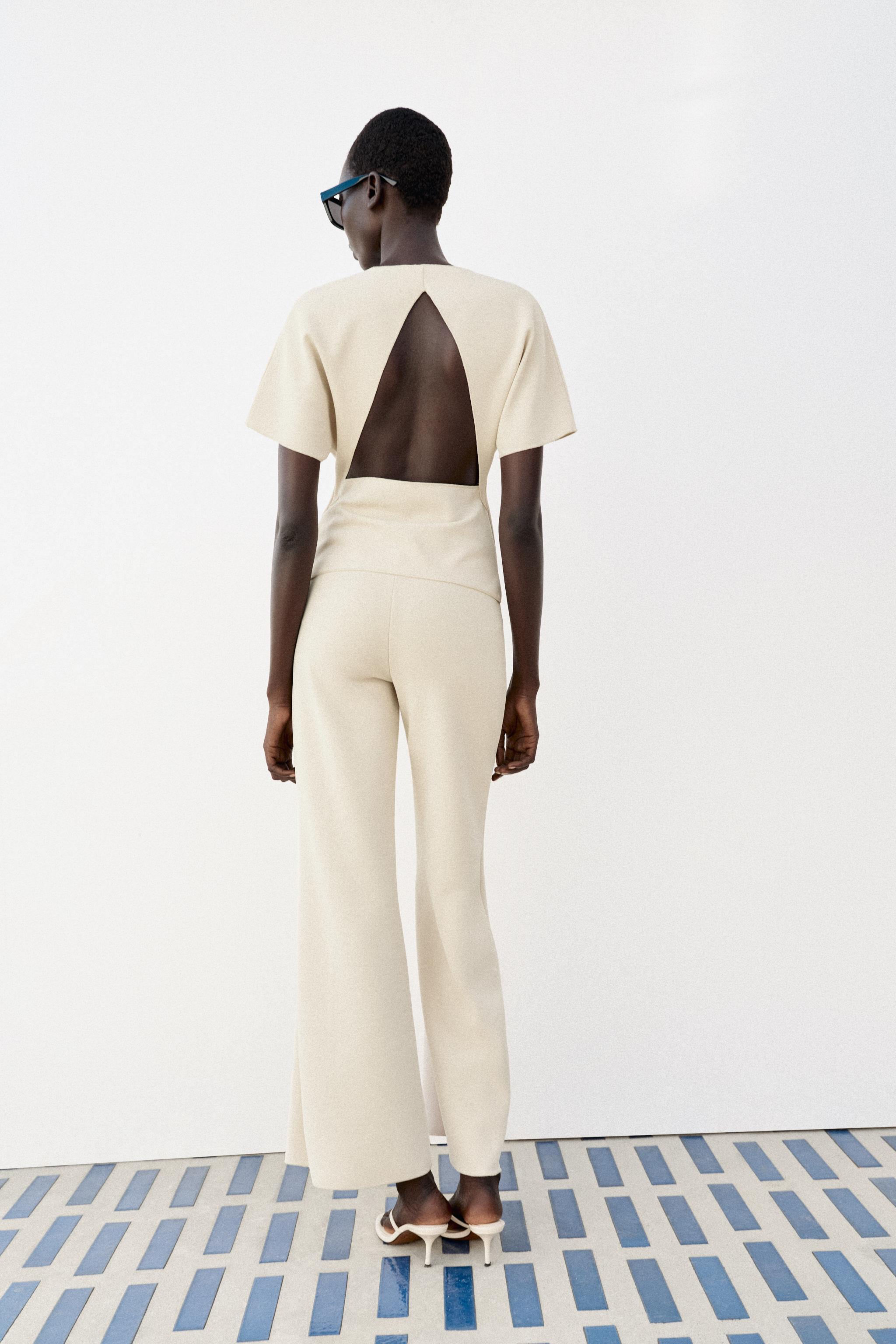 STRETCH WIDE LEG PANTS