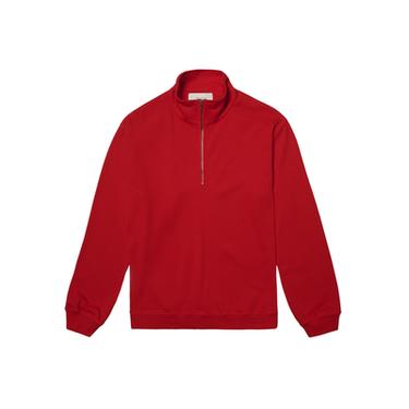 WASHED QUARTER-ZIP SWEATSHIRT - Red by Zara