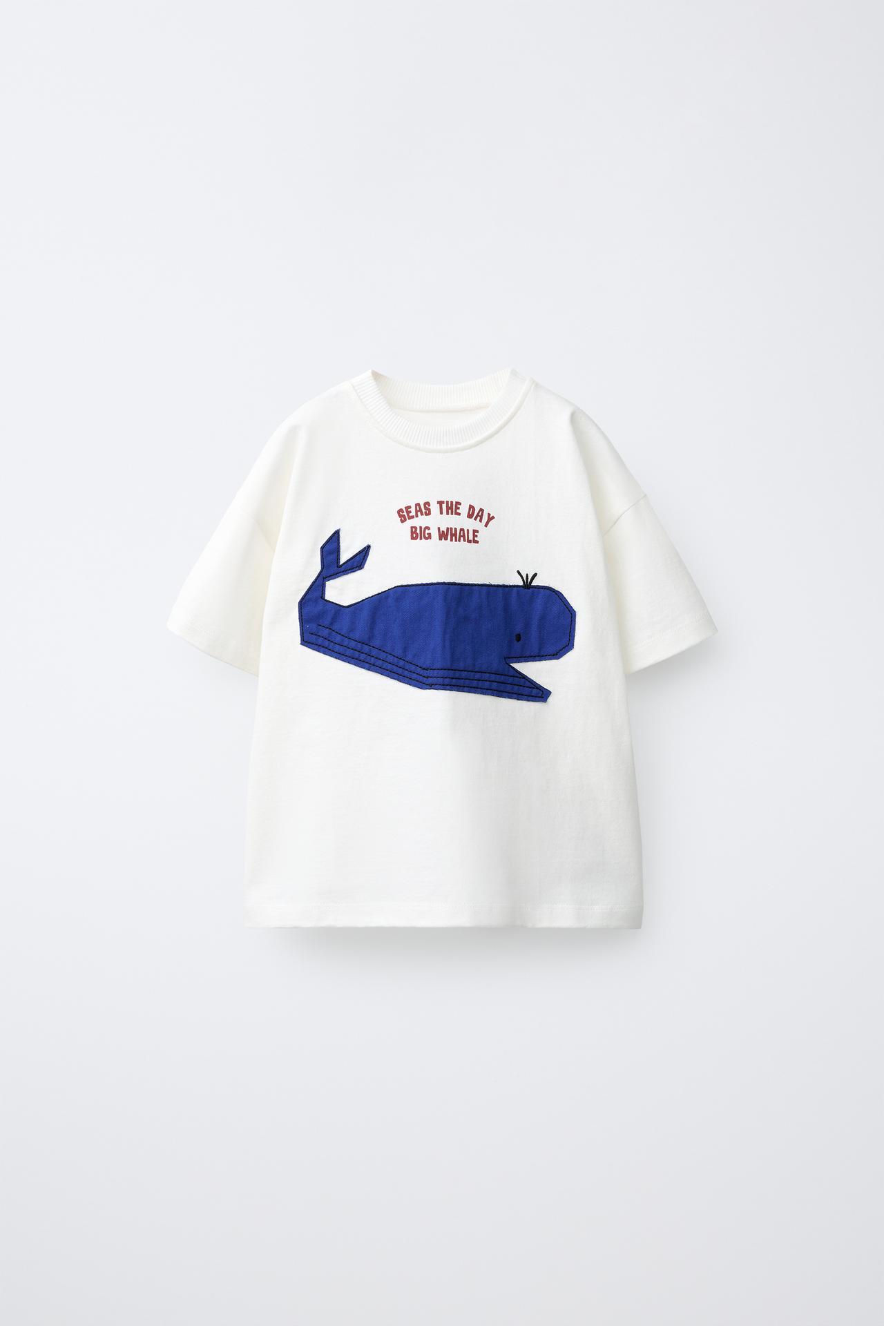 WHALE PATCH T-SHIRT — White