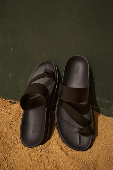 Zara STRAPPY SANDALS - Black - Image 0