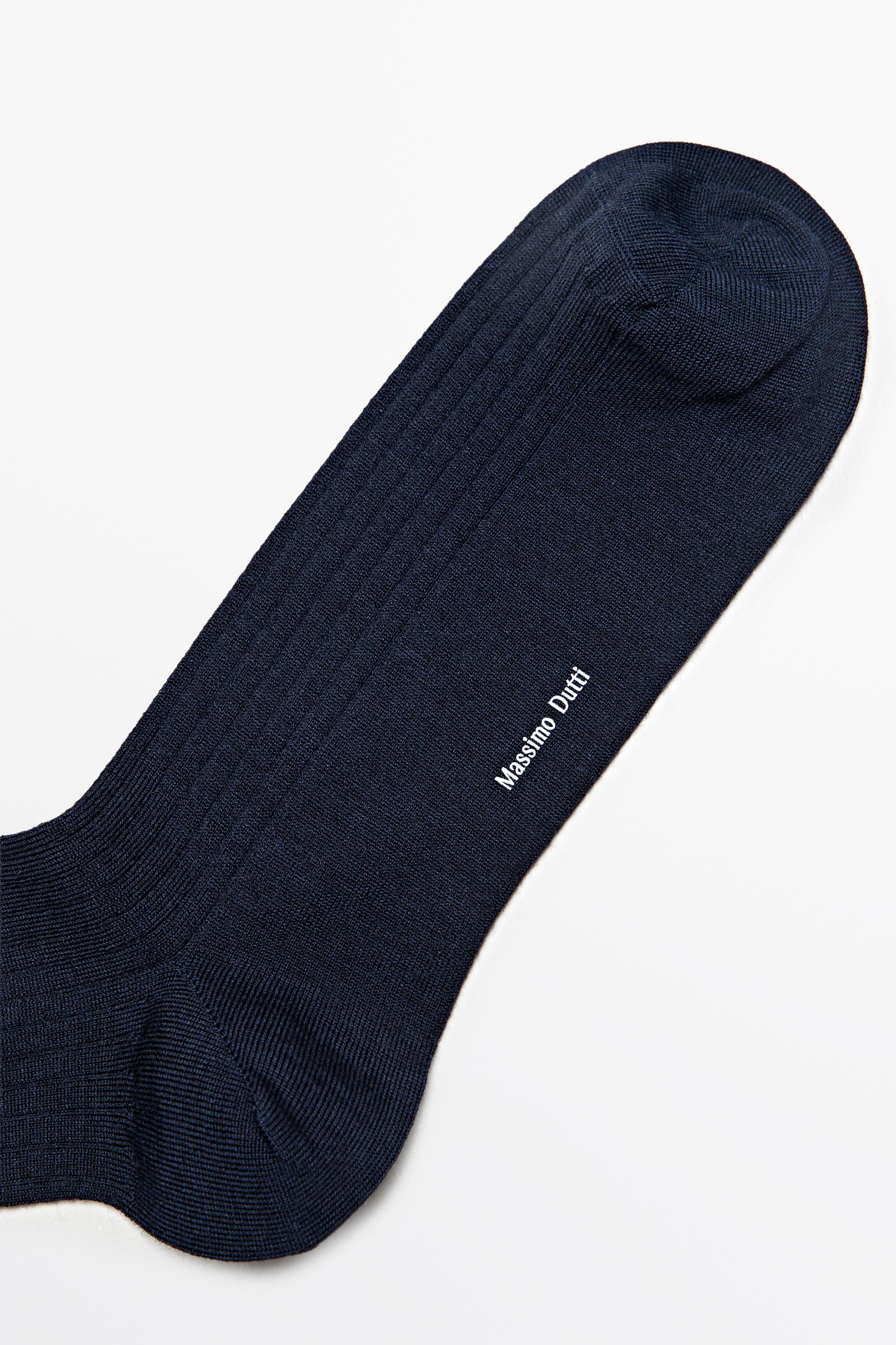 Chaussettes habillées côtelées