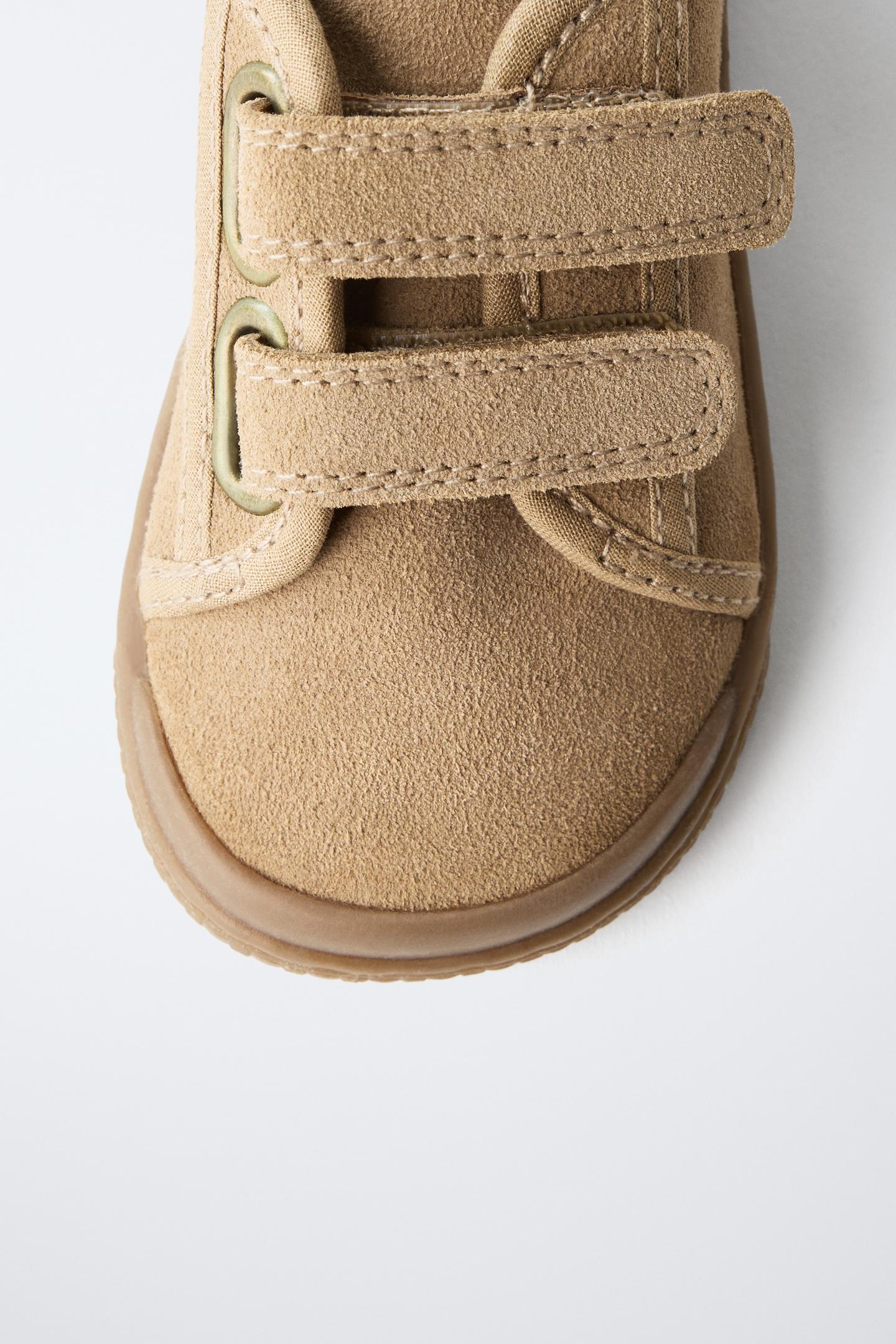 Детские кроссовки Zara Leather Barefoot, цвет: Коричневый — фото 5