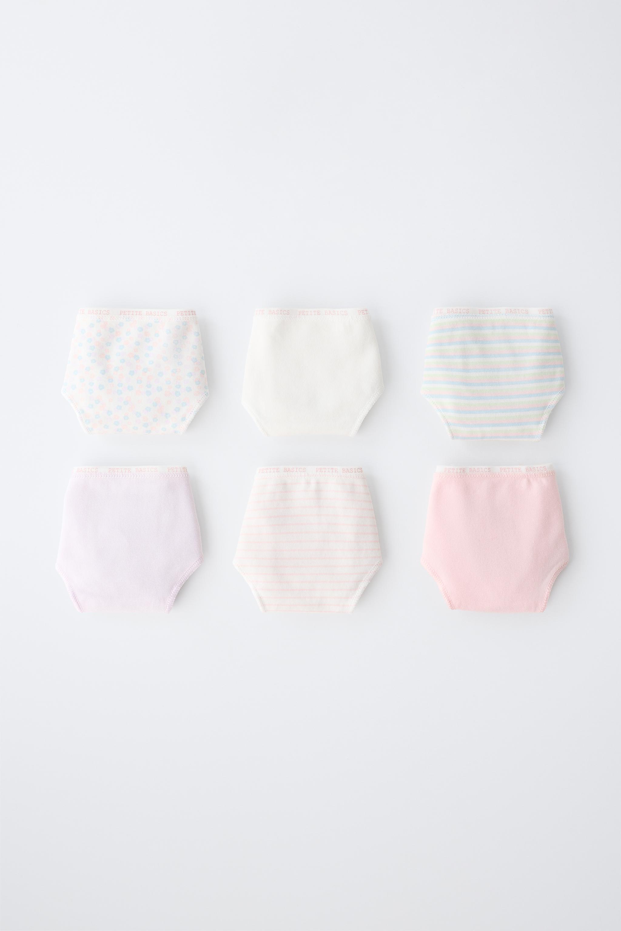 Трусы AGES SIX-PACK для детей, цветочный принт, в полоску — Zara
