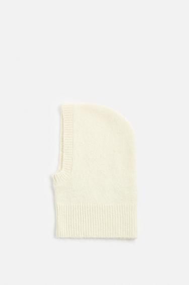 KNITTED ALPACA BALACLAVA - Ecru by Zara - Image 2