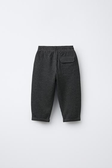 PANTALON DE COSTUME À CARREAUX - Gris de Zara - Image 1