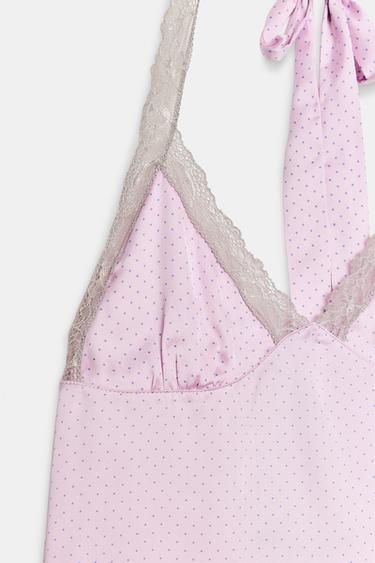 SATIN DOTS LACE TOP - Pinks by Zara - Image 3