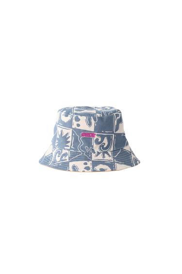 GORRO BUCKET REVERSIBLE LOGO - Naranja de Zara