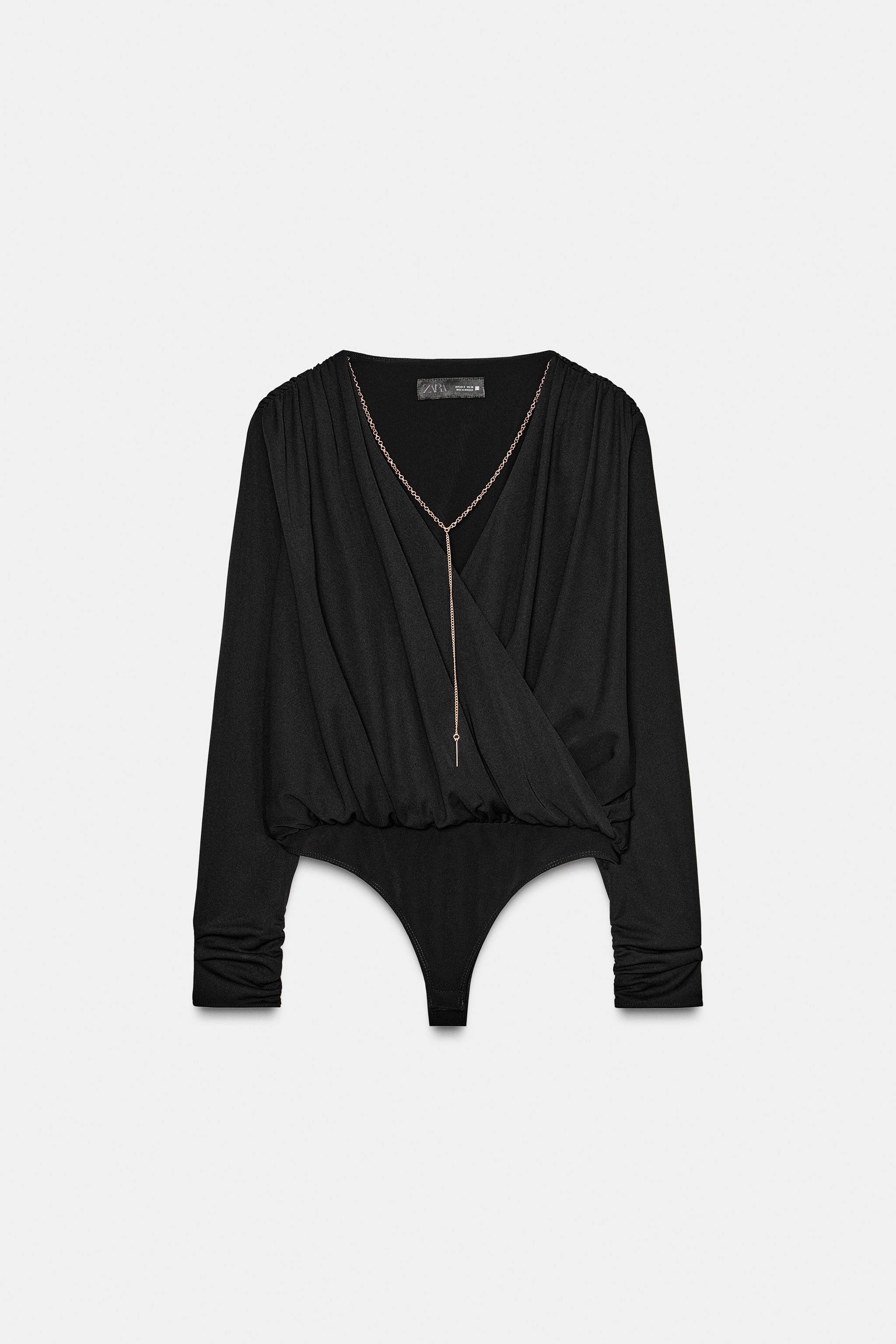 DRAPED CHAIN BODYSUIT