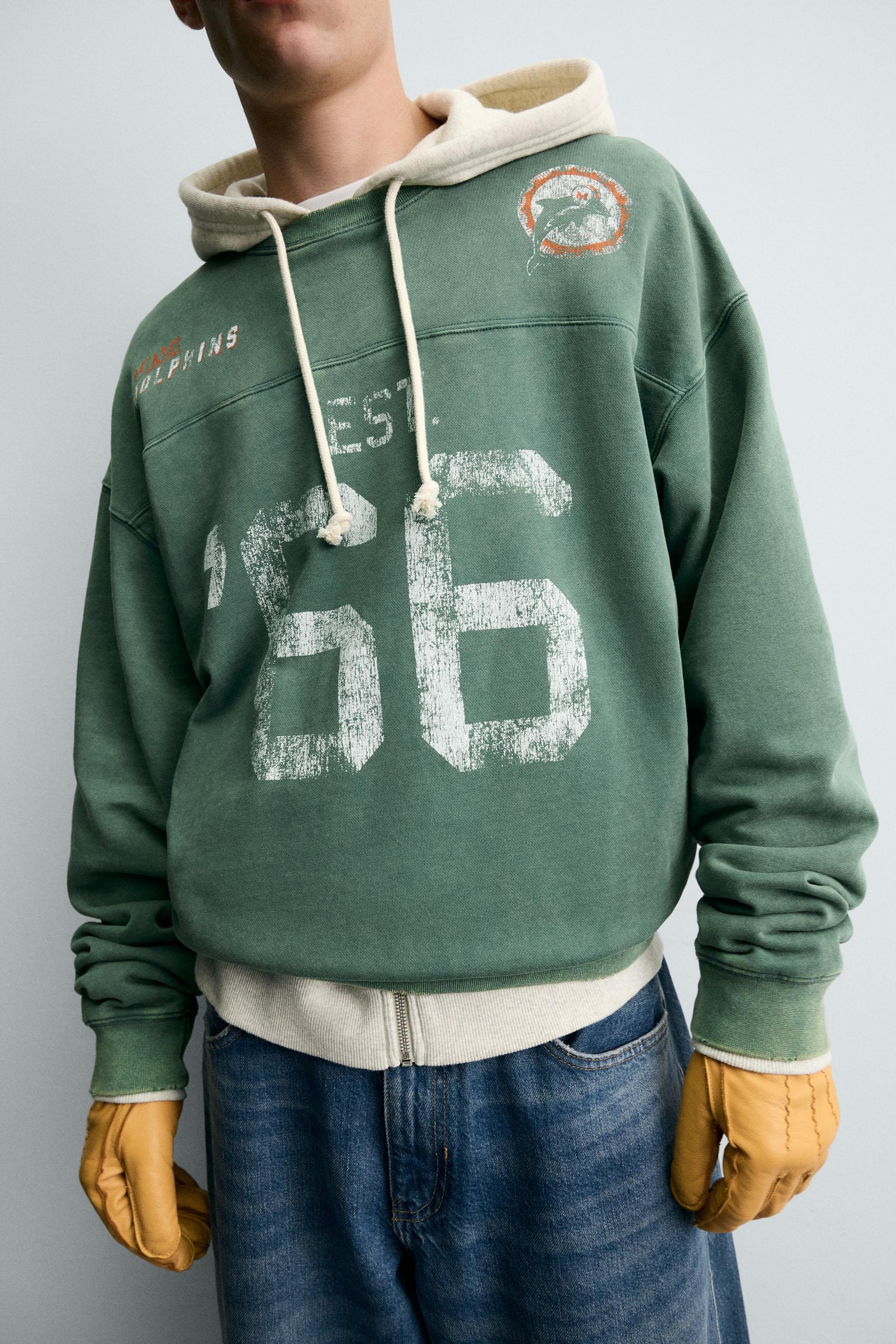 Zara NFL MIAMI DOLPHINS CREWNECK SWEATSHIRT at Bayshore Shopping