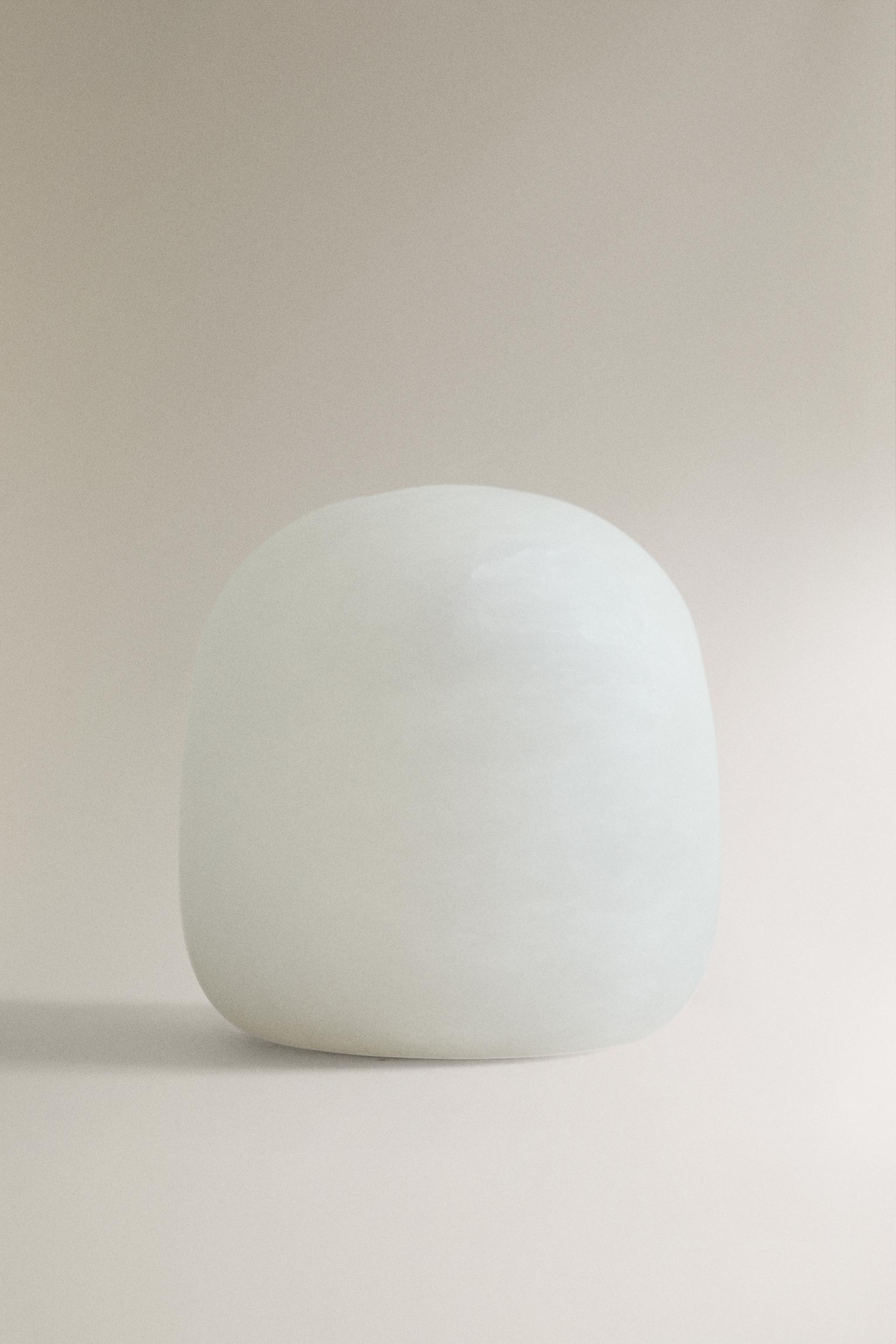 Semi-Oval Alabaster Table Lamp - Elegant & Unique