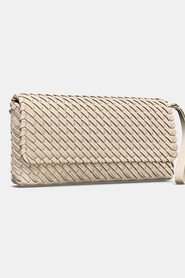 BOLSO TRENZADO - Crudo de Zara - Imagen 0