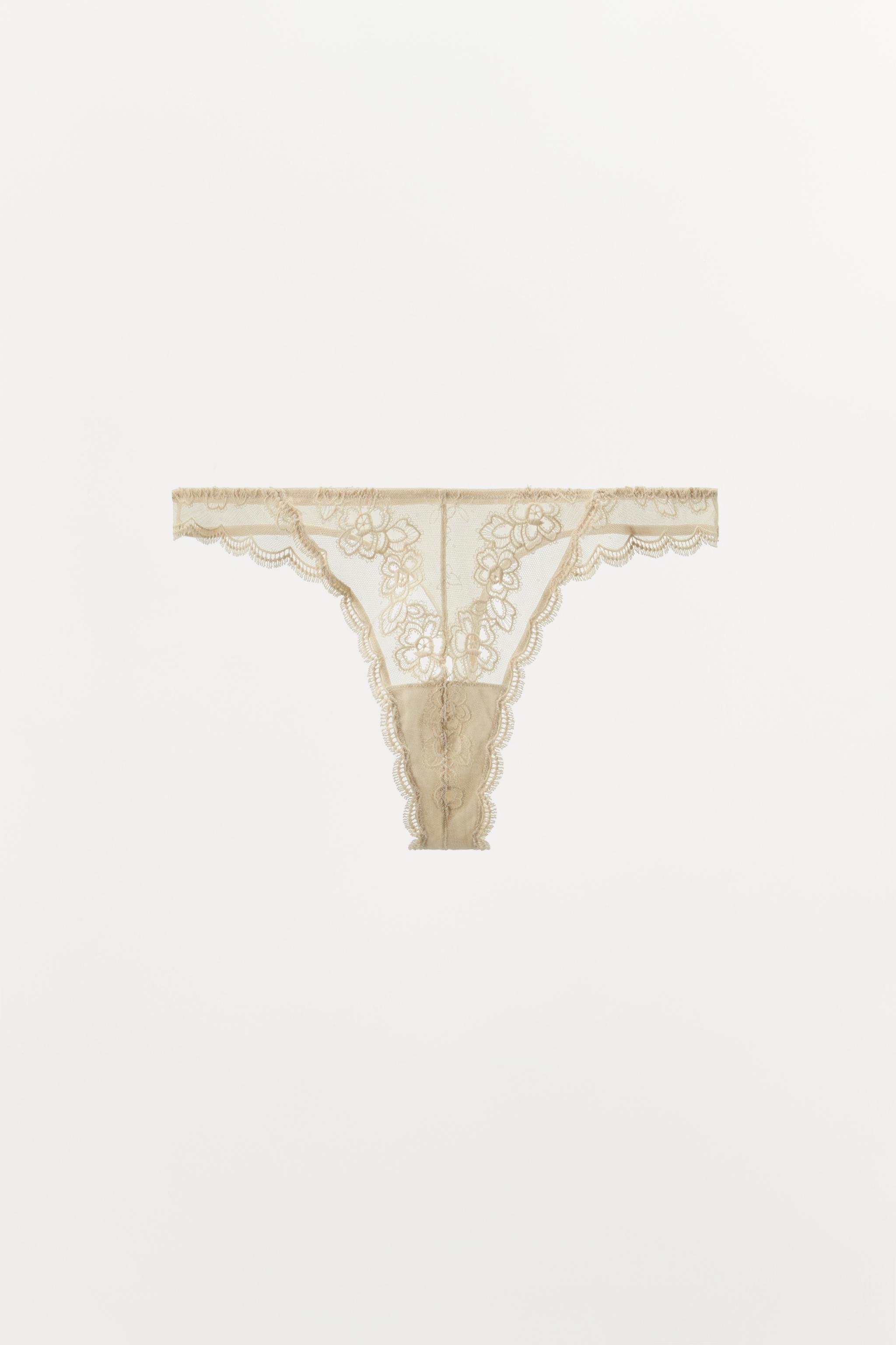 LACE MESH THONG