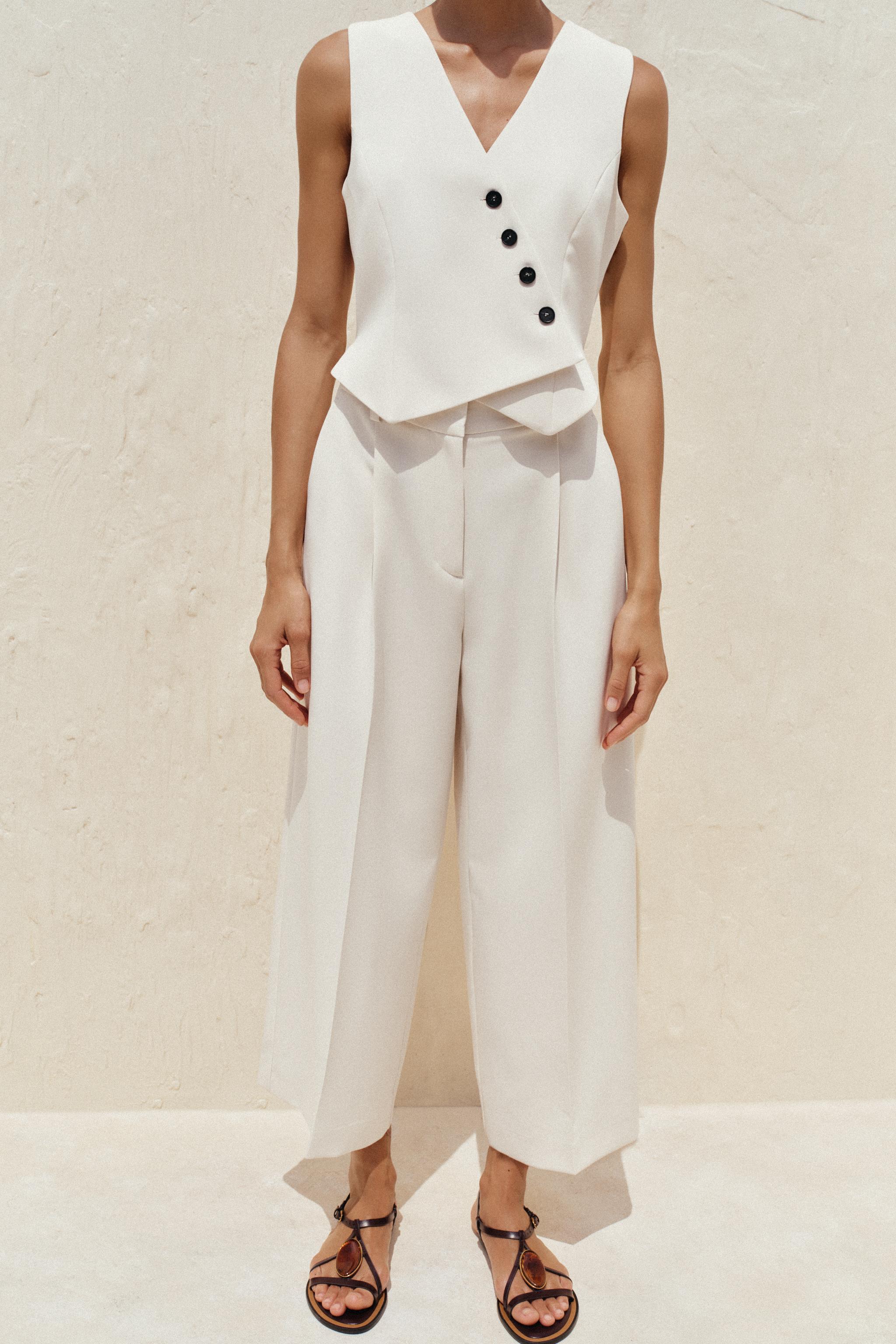 WIDE LEG VEST JUMPSUIT
