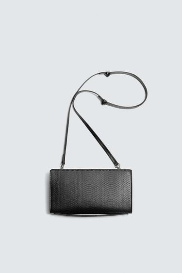 CROCODILE EMBOSSED XL WALLET - Black by Zara