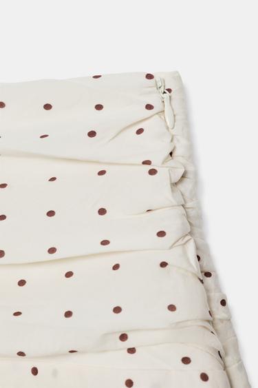 JUPE-PANTALON À VOLANTS ET POIS - Écru moyen de Zara - Image 8