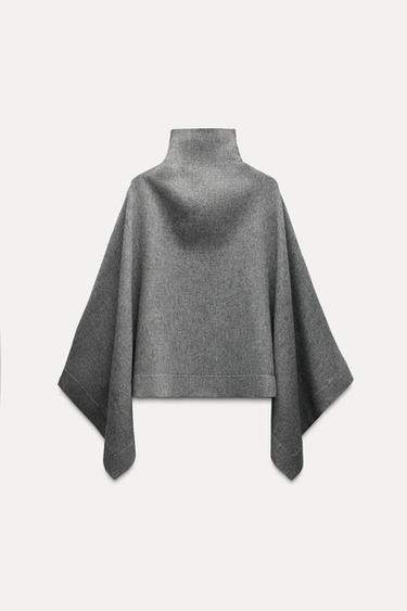 ZW COLLECTION OVERSIZE PLÁŠŤ - Šedá od Zara