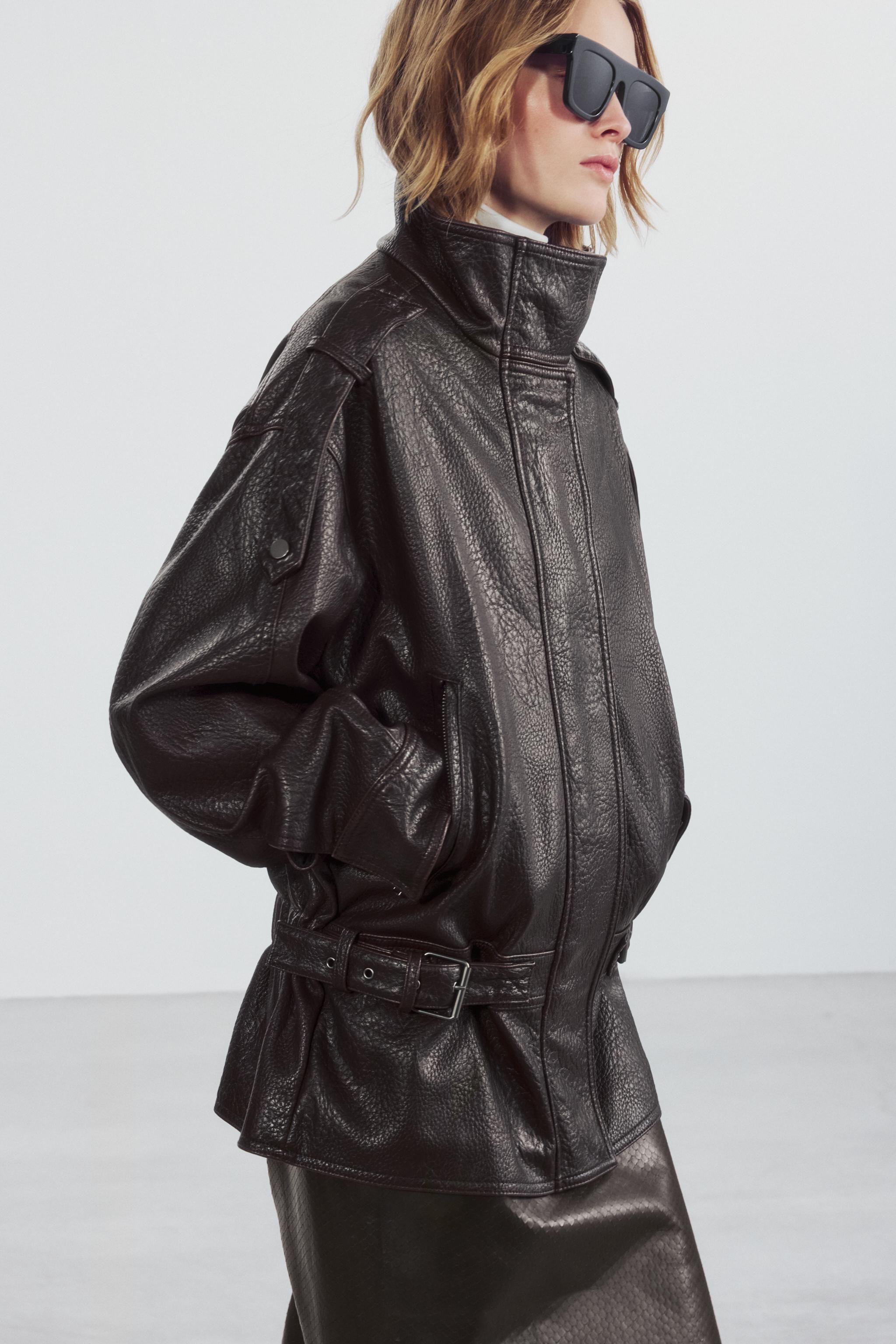 ZW COLLECTION FAUX LEATHER BIKER JACKET