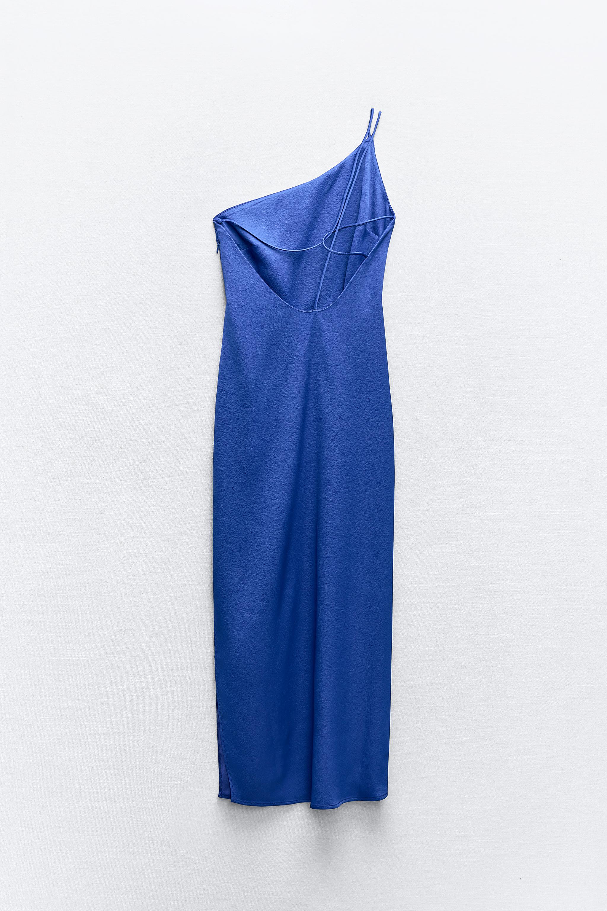 Zara hot Asymmetrical Satin Dress