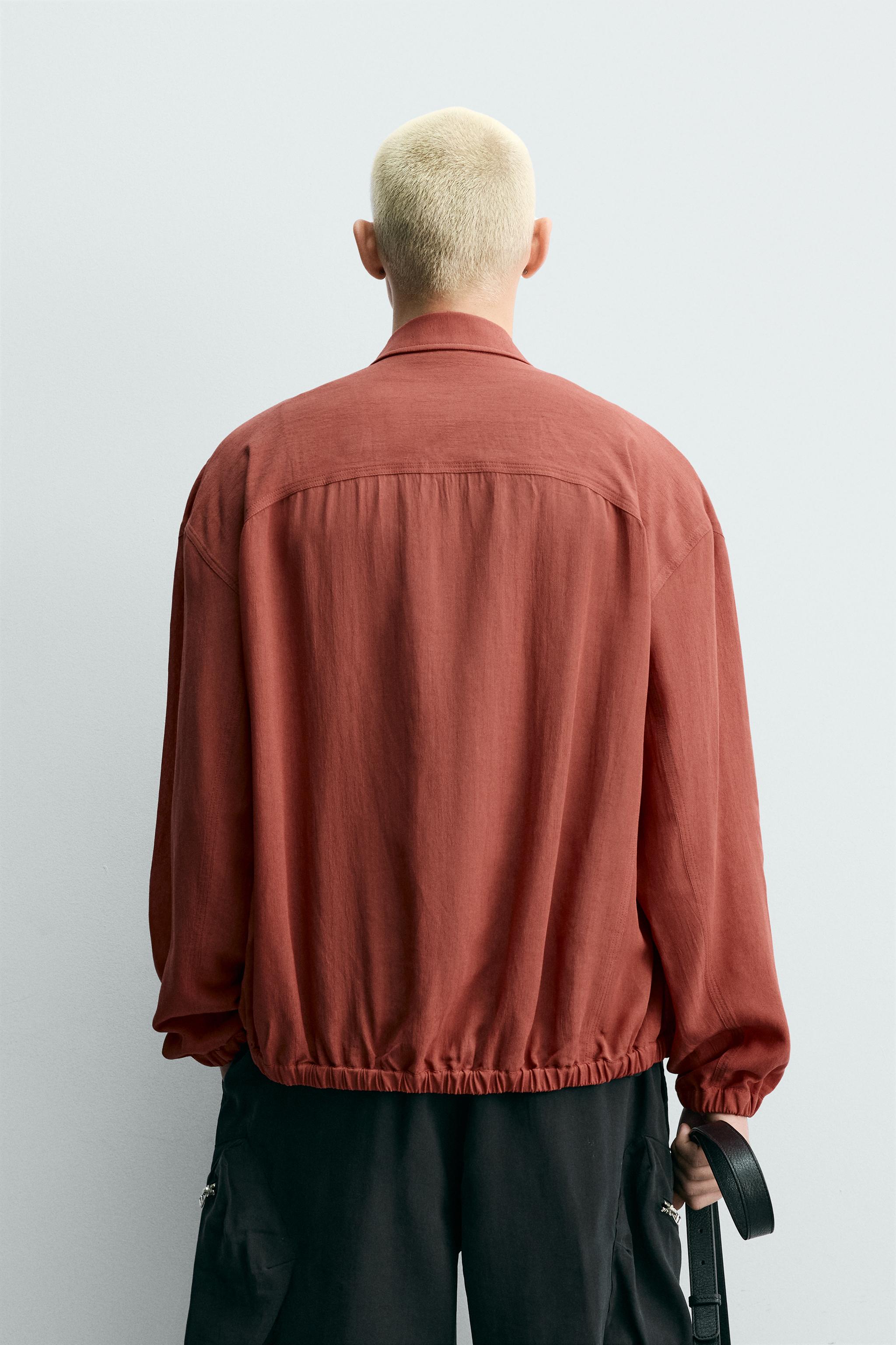 RELAXED FIT ZIP-UP OVERSHIRT