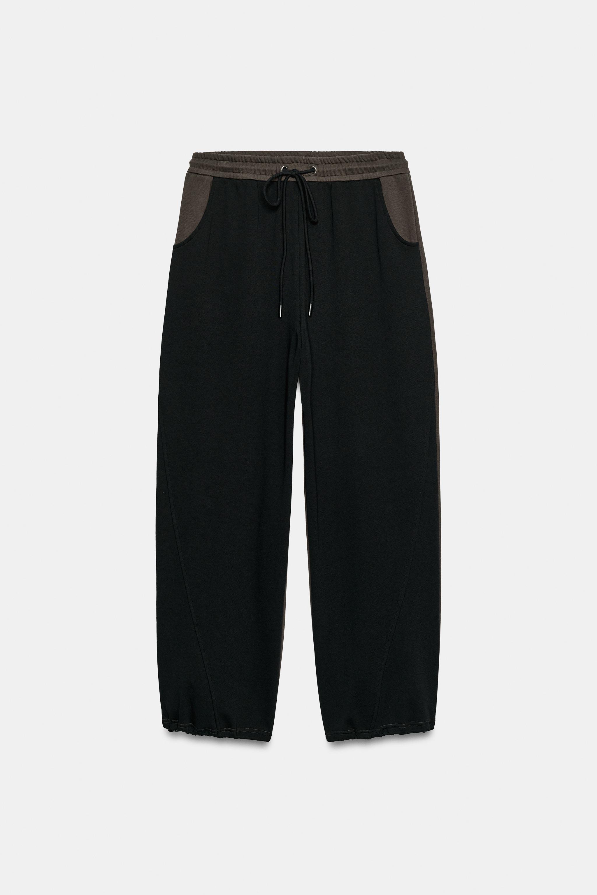 PANTALON EN MOLLETON COMBINÉ
