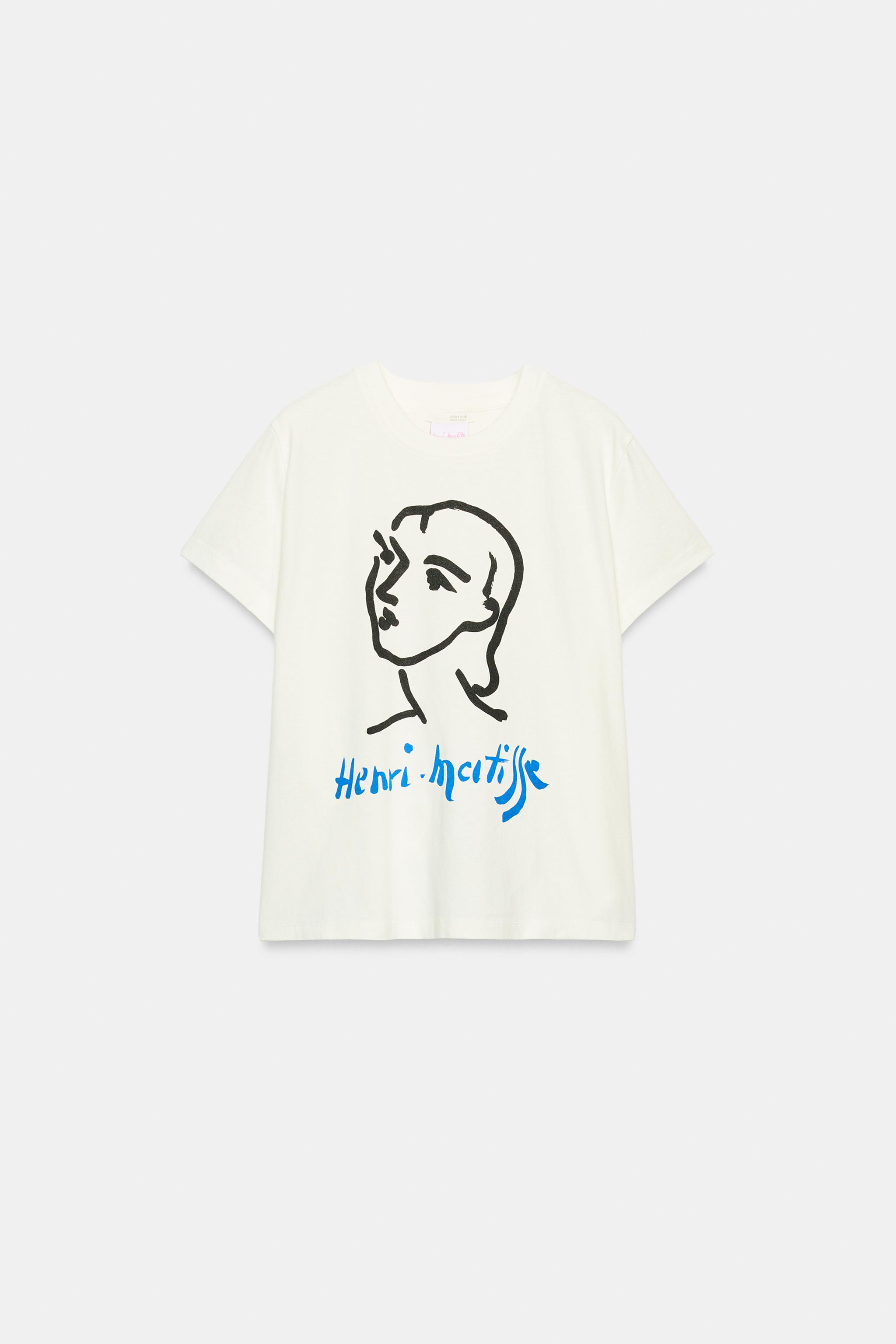 Женские футболки Zara HENRI MATISSE T-SHIRT — фото 5