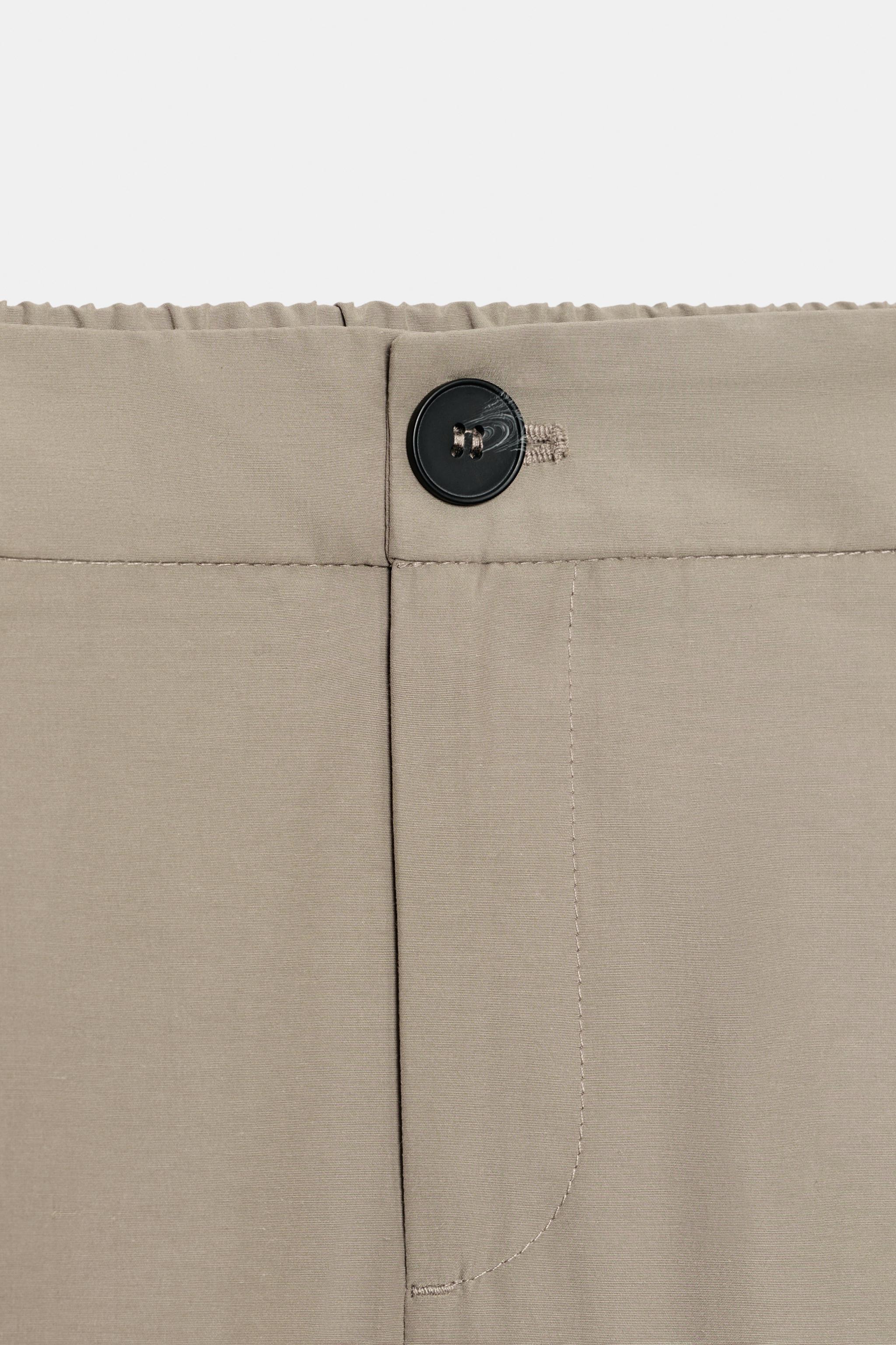 Женские брюки Zara POPLIN BARREL TROUSERS — фото 9