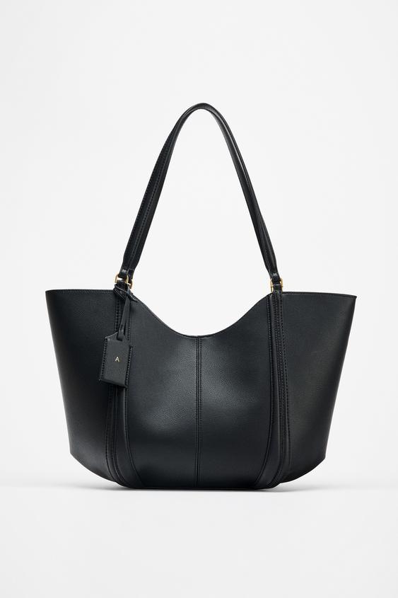 Zara Tasche Leder Schwarz Damentaschen Edited Personalisiert ZARA