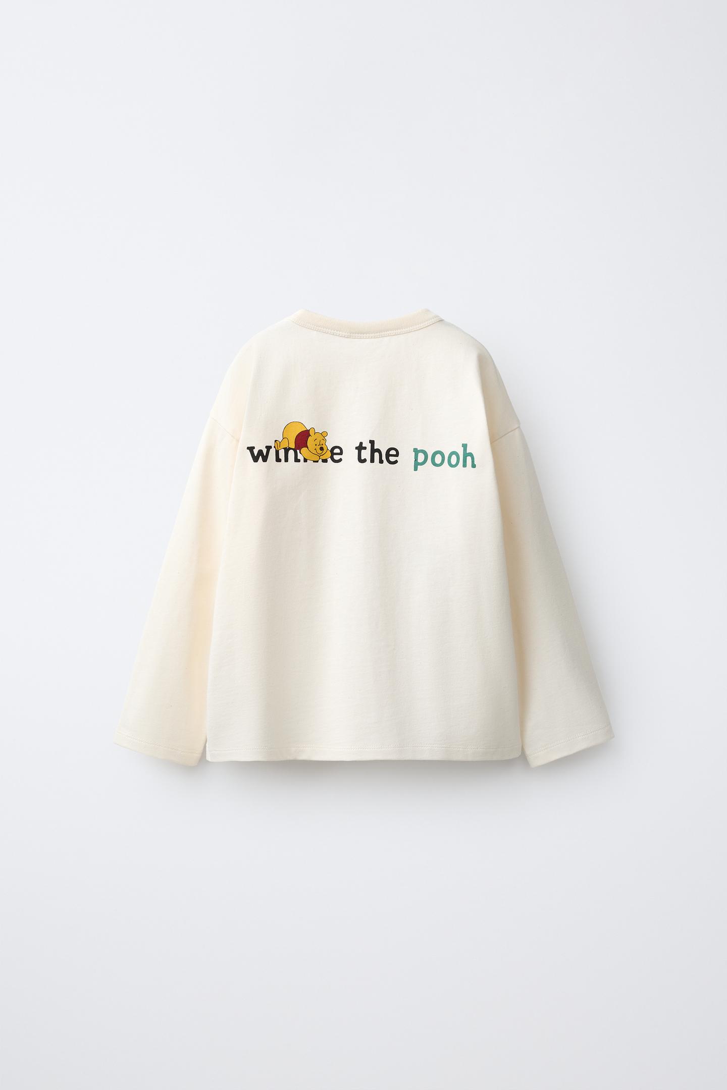 Детская футболка Zara Winnie the Pooh © Disney Print, цвет: Экрю — фото 2