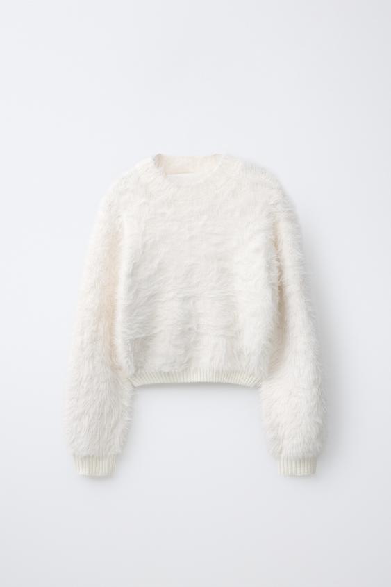 JERSEY EFECTO PELO - Crudo de Zara - Imagen 0