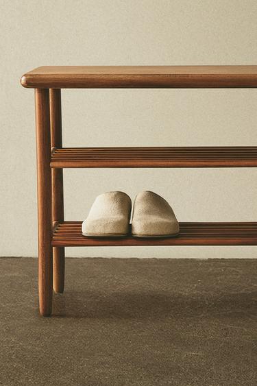 ACACIA WOOD SHOE BENCH - Brown by Zara - Image 5