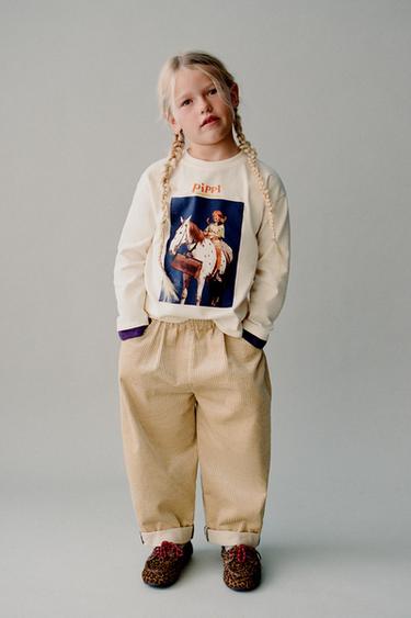 PIPPI LONGSTOCKING PRINT T-SHIRT © ASTRID LINDGREN COMPANY - White by Zara