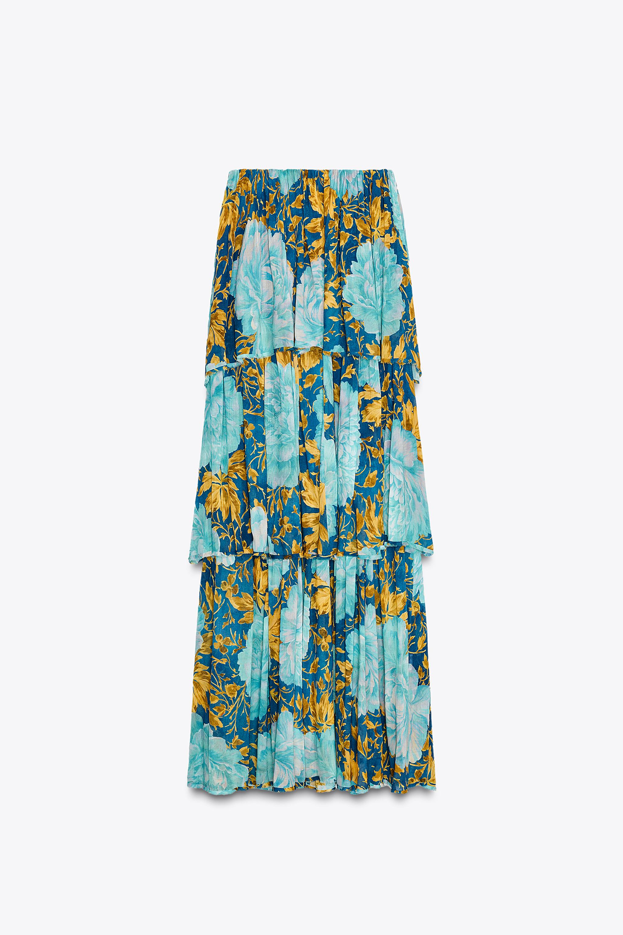 STRAPLESS DRESS ZW COLLECTION - Blue | ZARA United States