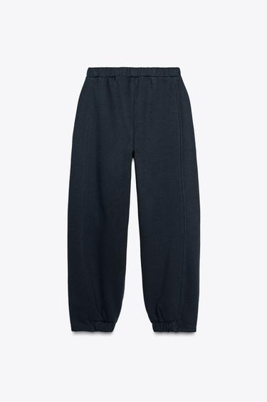 EMBROIDERED NUMBER PLUSH TROUSERS - navy by Zara - Image 5