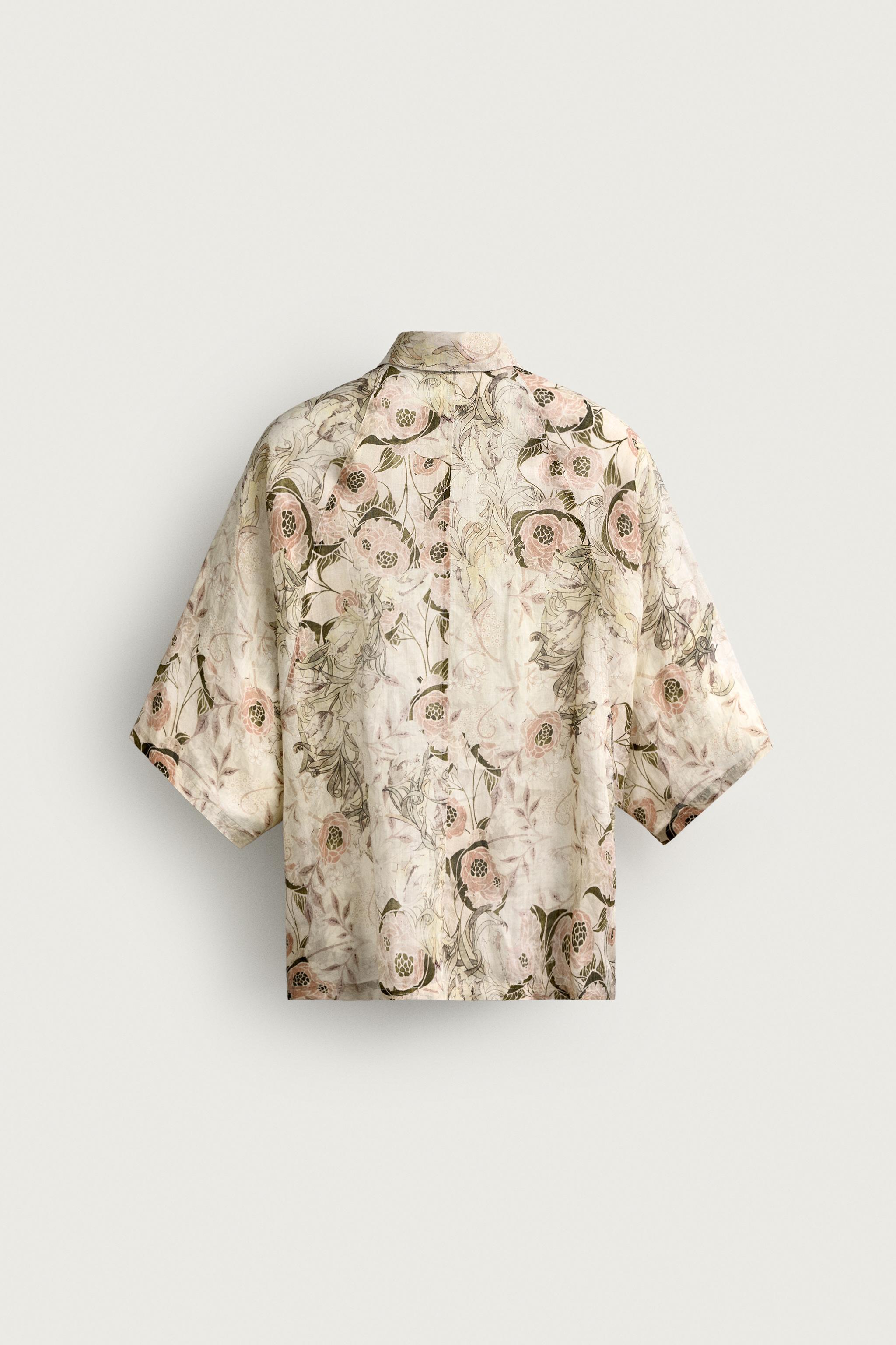 Zara Rngln Flwr Shrt görsel 8